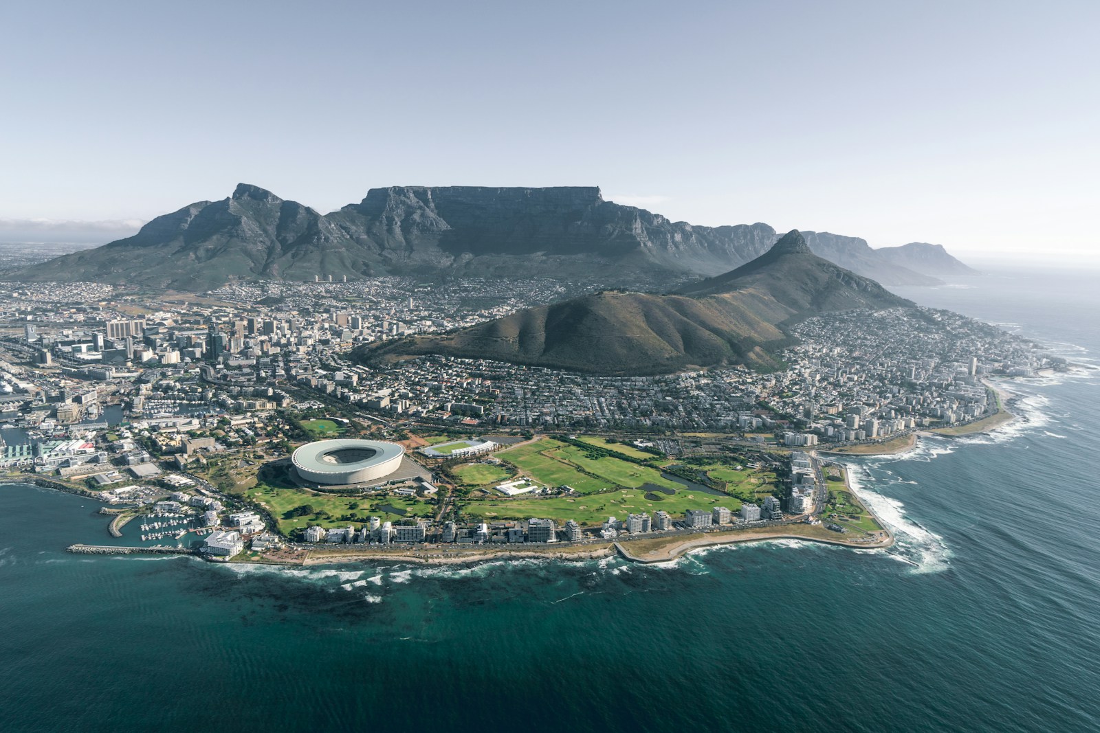 Cape Town coastline and mountain landscape